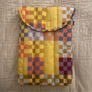 NWOT Baggu 16 inch laptop sleeve in Multi Check